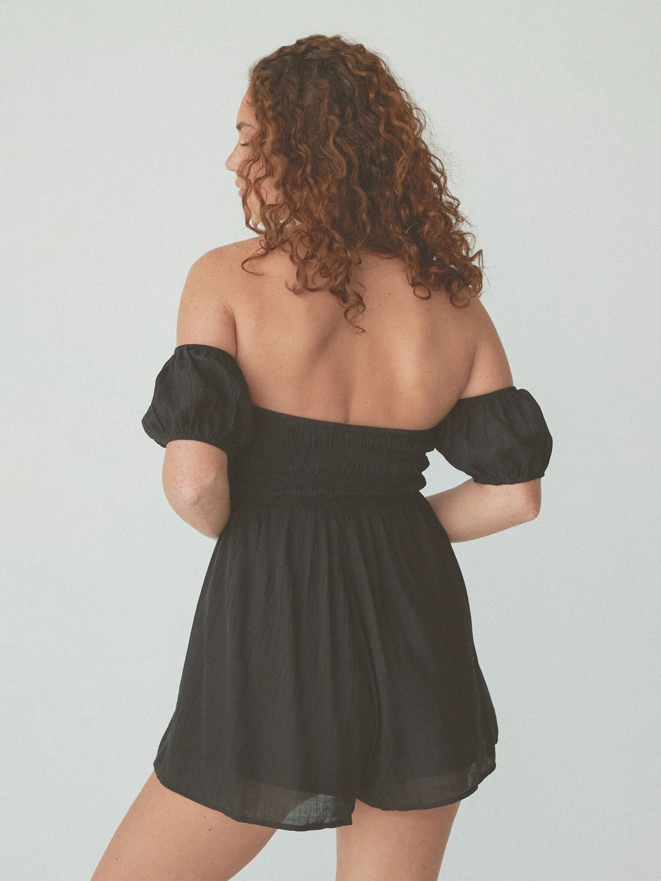 Puff Sleeve Brami Romper