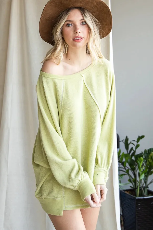 Reversed Stitch Tunic Top