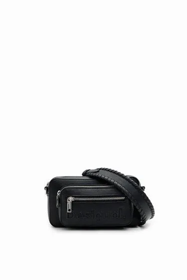 S Logo Crossbody Purse - Black