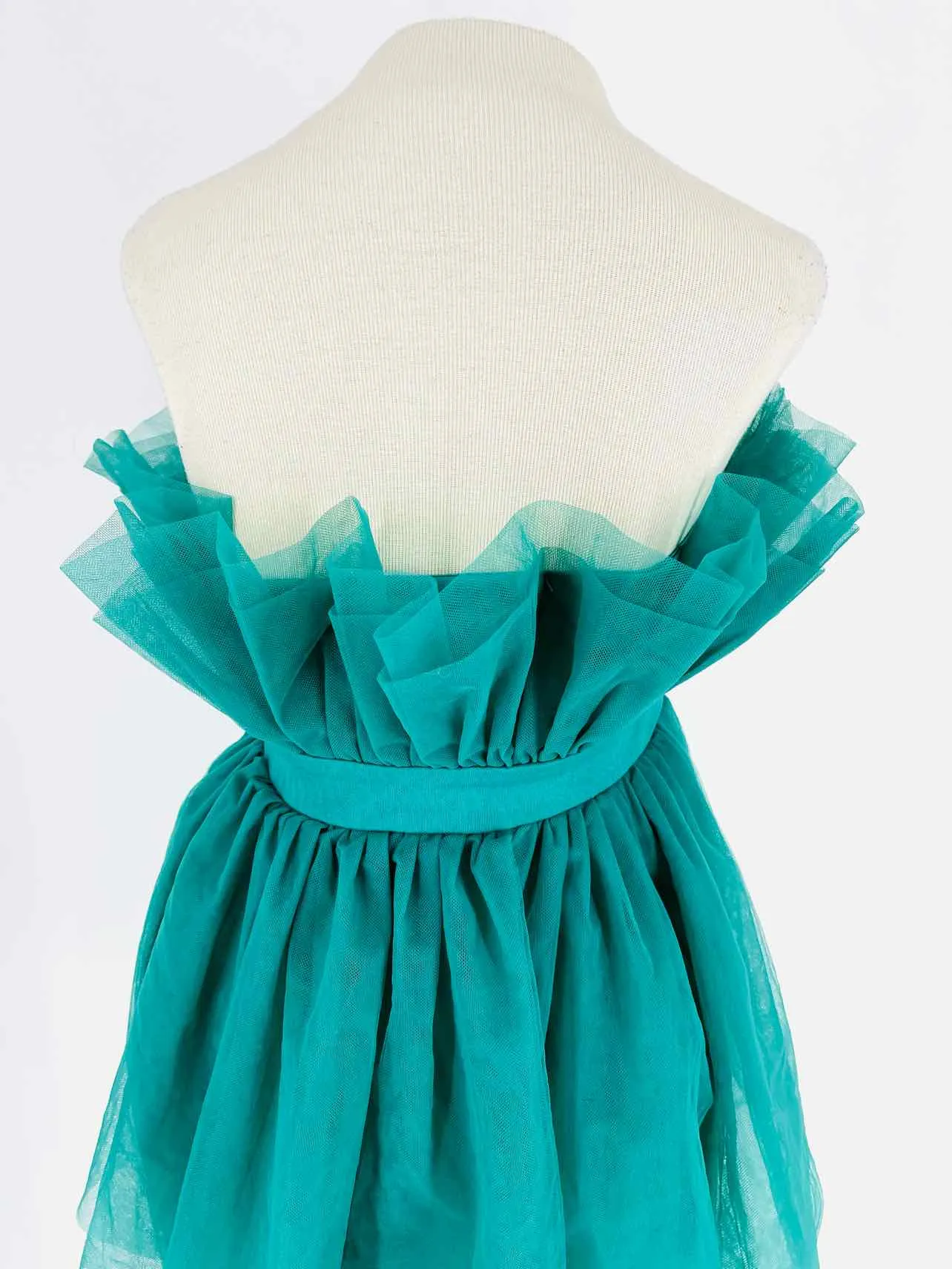 Size M Teal Off the Shoulder Tulle Dresses Dress