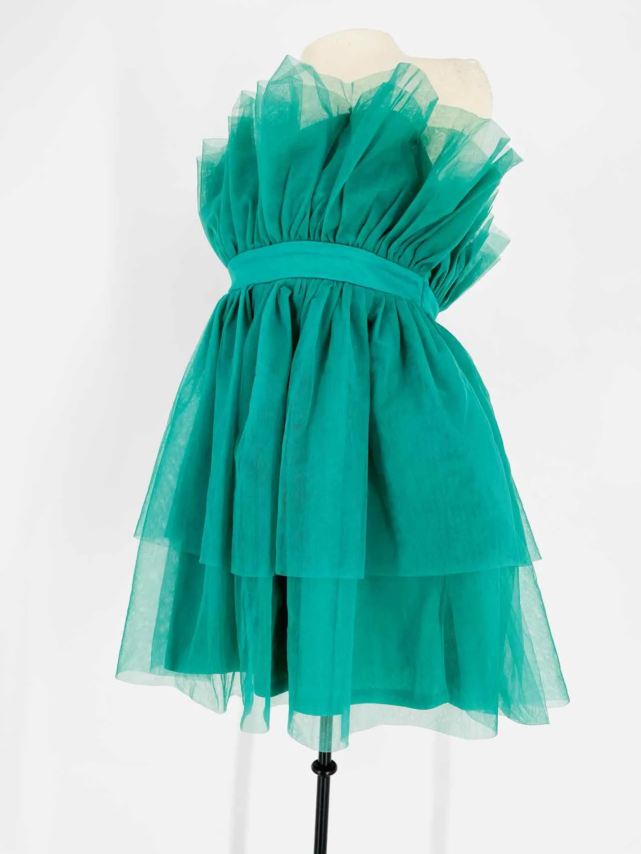 Size M Teal Off the Shoulder Tulle Dresses Dress