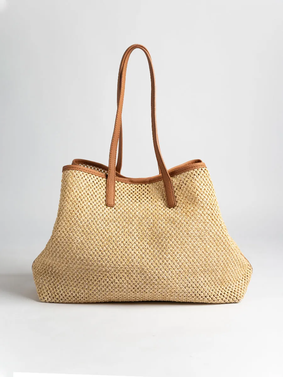 Sylvia Raffia Tote Bag