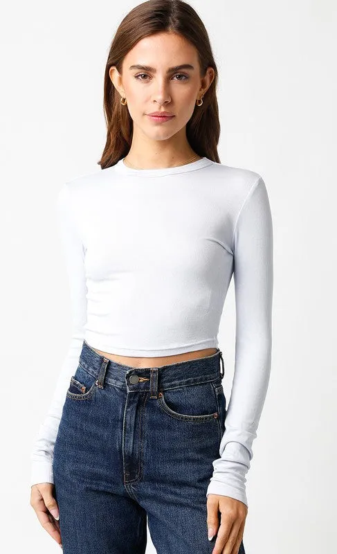 The ‘Basic Crop Long Sleeve Rib Top’