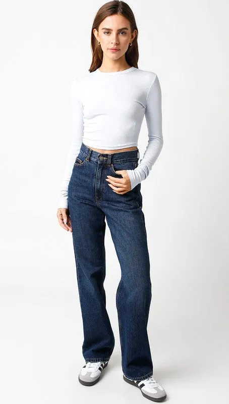 The ‘Basic Crop Long Sleeve Rib Top’