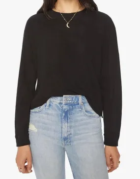 THE LONG SLEEVE SLOUCHY CUT OFF (BLACK) - MOTHER