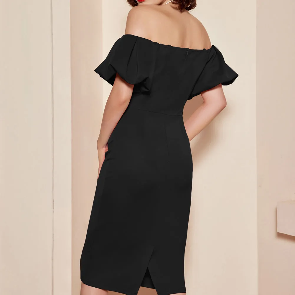 Two-Way Ruched Dress Spaghetti Straps Off-Shoulder Bodycon Slip Dress