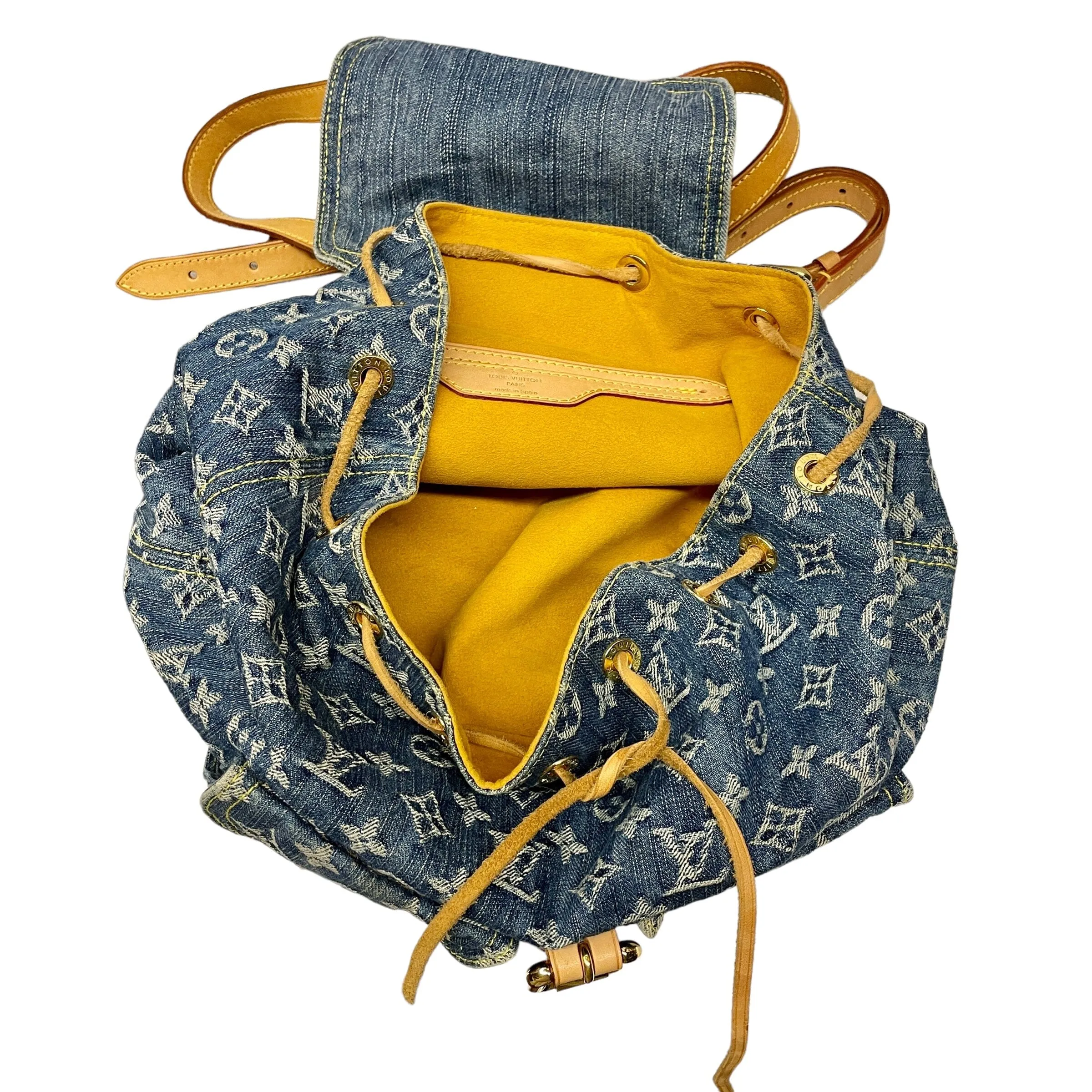 Y2K Louis Vuitton Denim Logo Monogram Vintage "Sac a Dos" Backpack