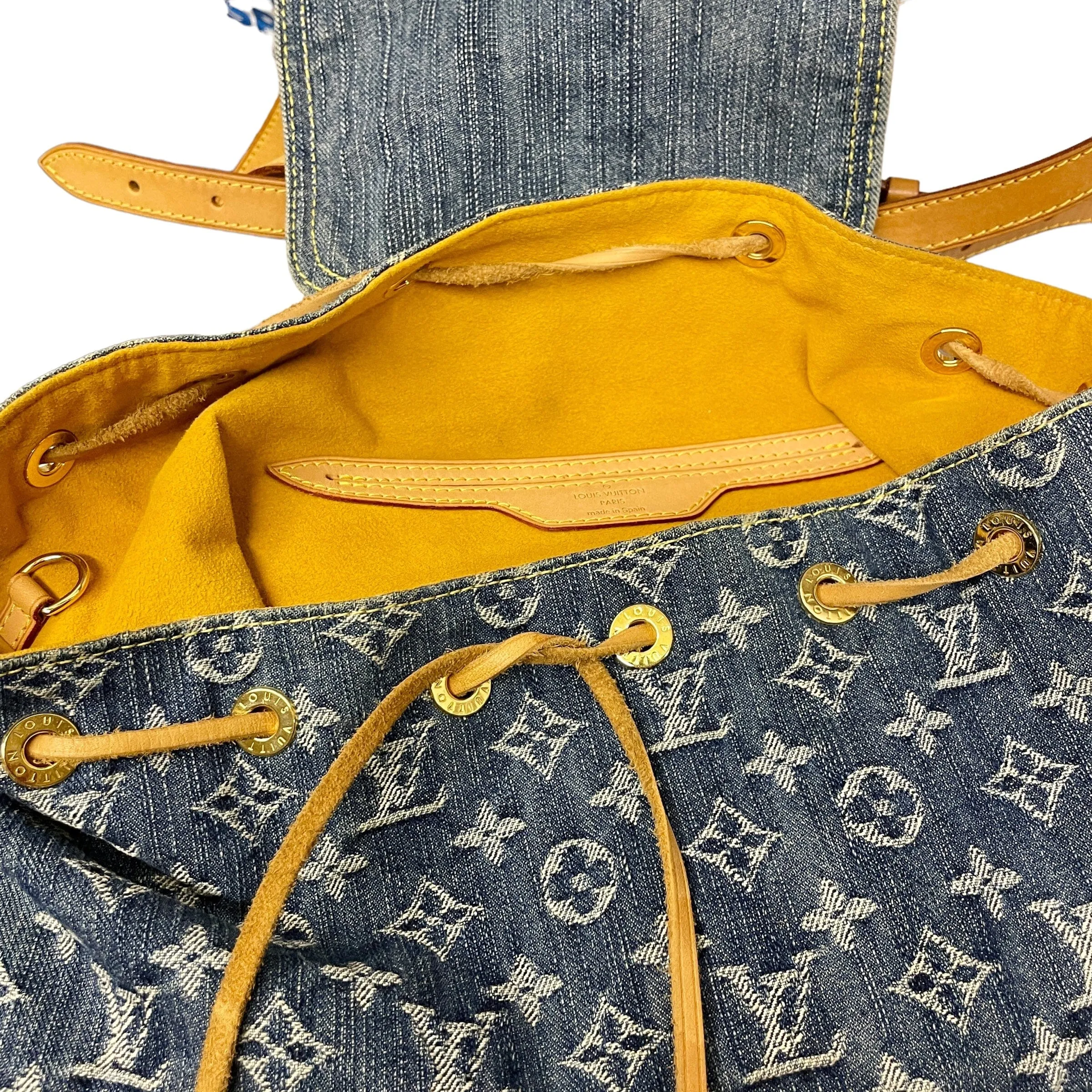 Y2K Louis Vuitton Denim Logo Monogram Vintage "Sac a Dos" Backpack